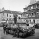 A French-made S-35 Somua tank in German Army service recaptured by Free French forces during the liberation of Paris, 1944.